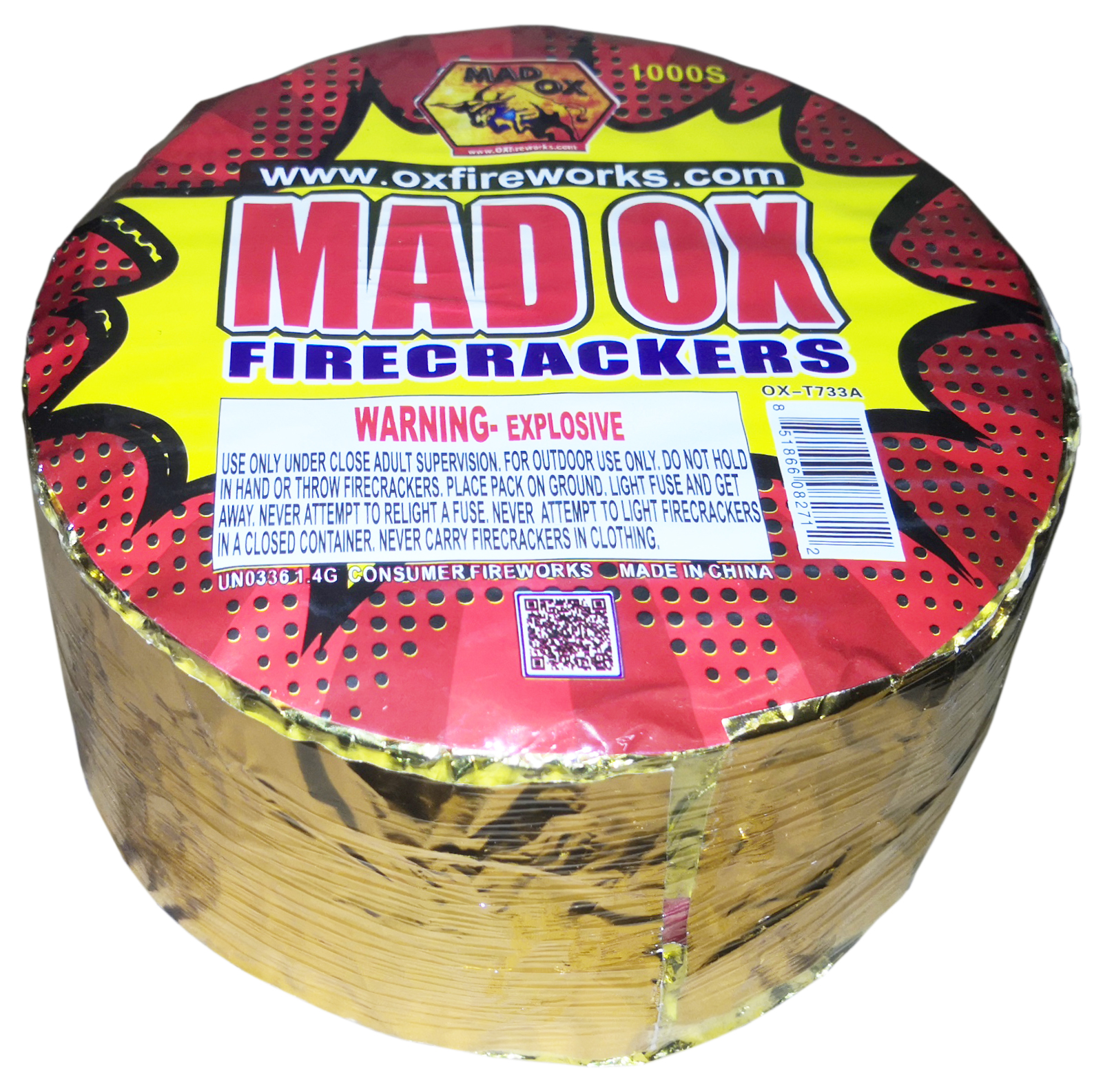Mad Ox Firecrackers 1,000'S Roll