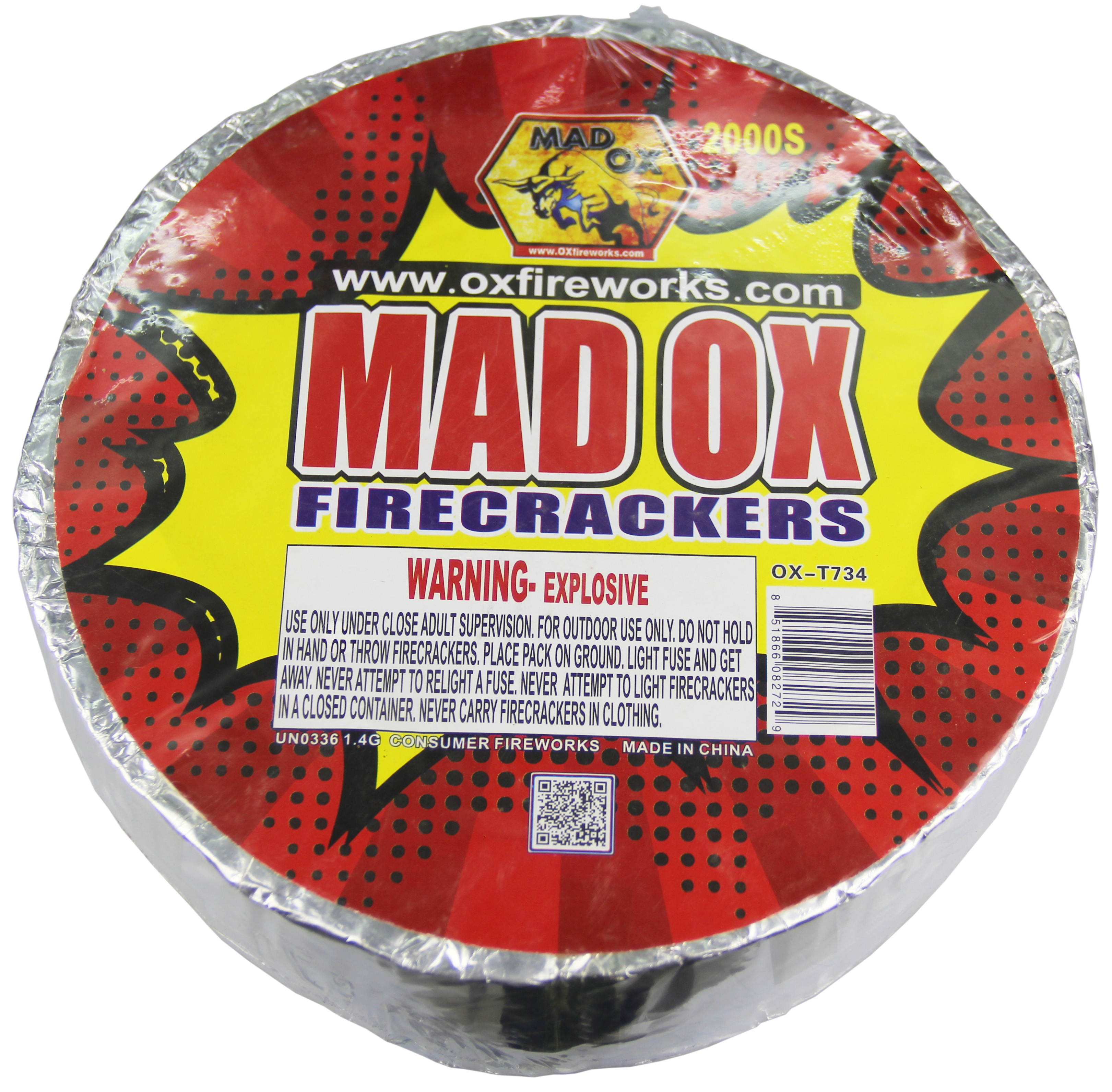 Mad Ox Firecrackers 2,000'S Roll