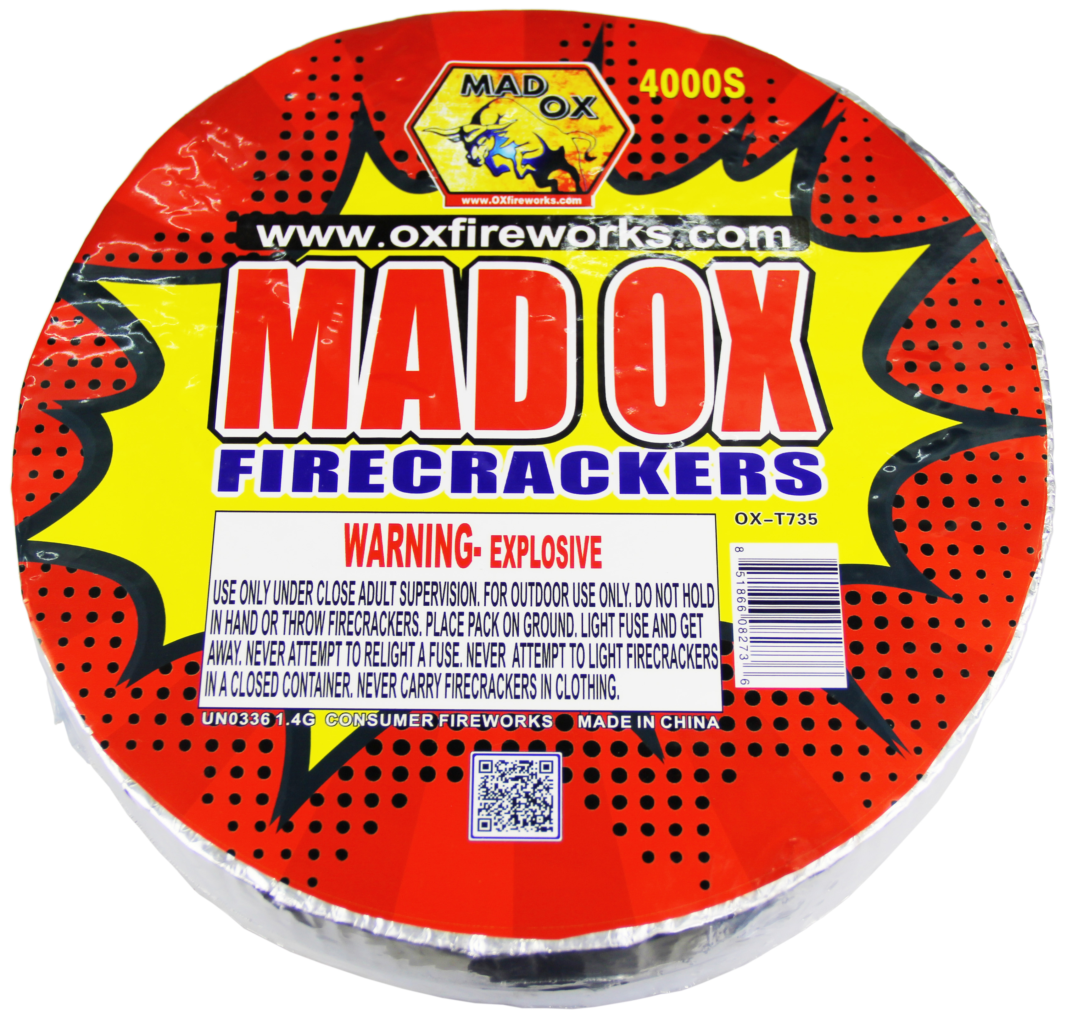 Mad Ox Firecrackers 4,000'S Roll