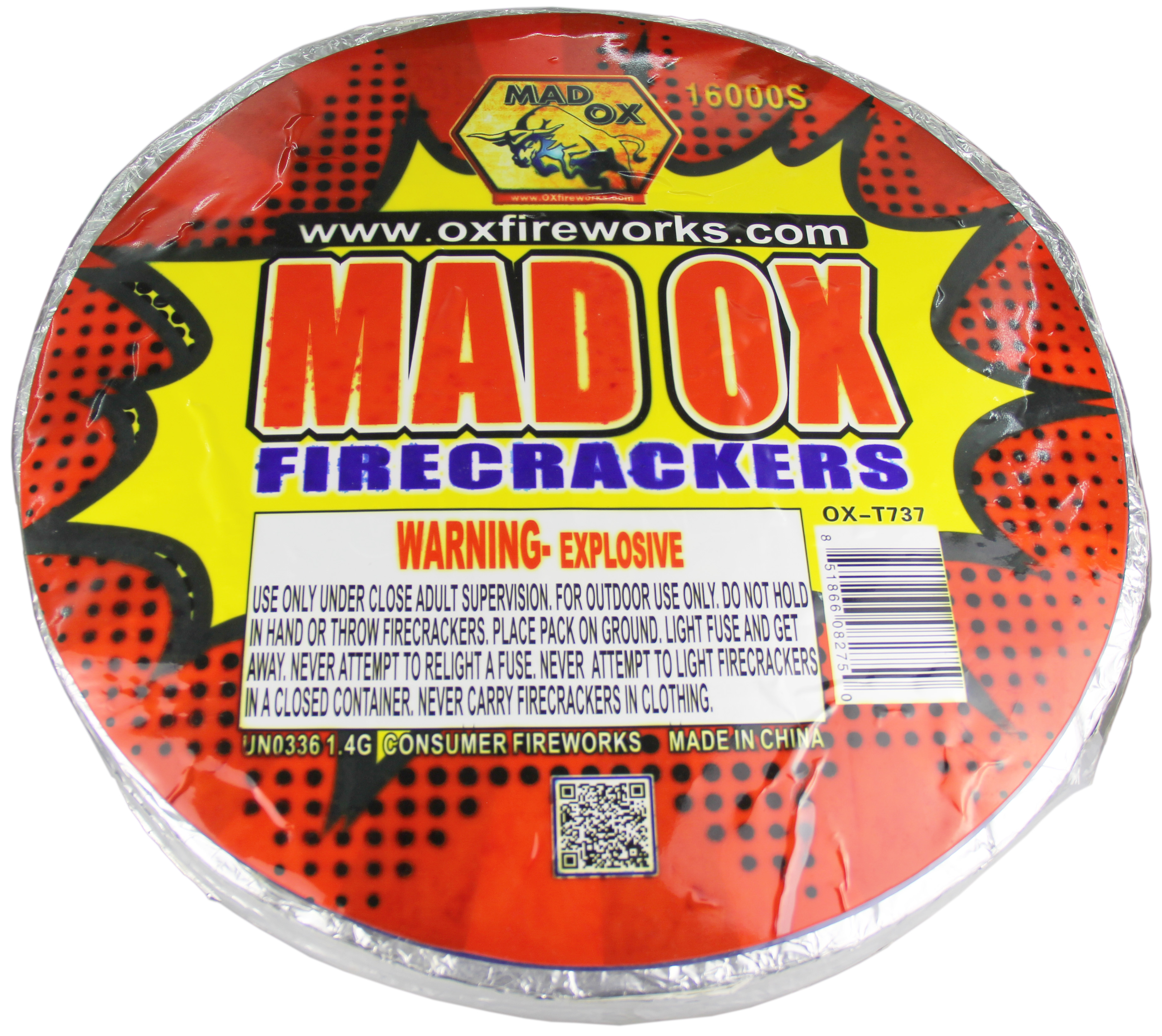 Mad Ox Firecrackers 16,000'S Roll