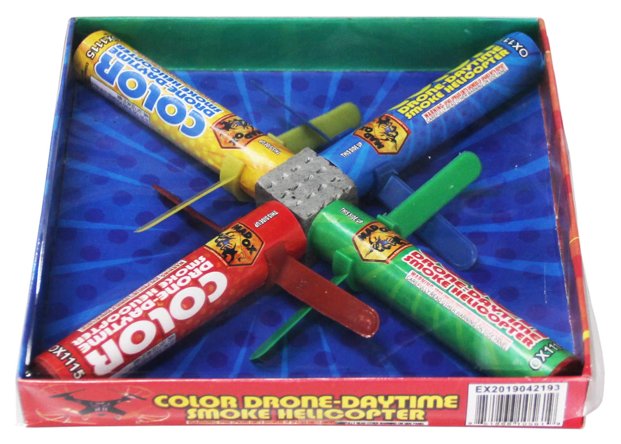 Color Drone – Daytime smoke helicopter