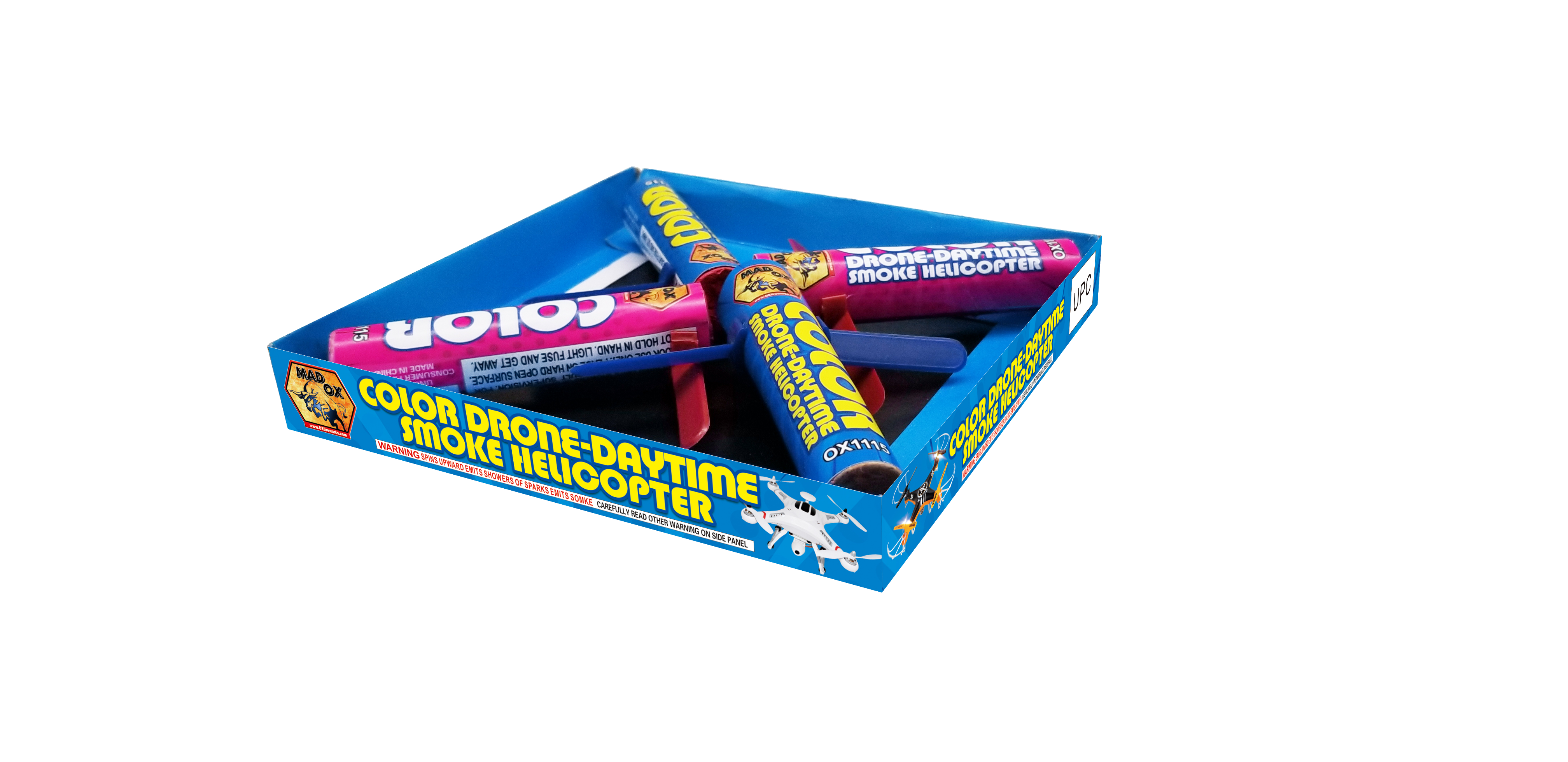 Color Drone – Daytime smoke helicopter