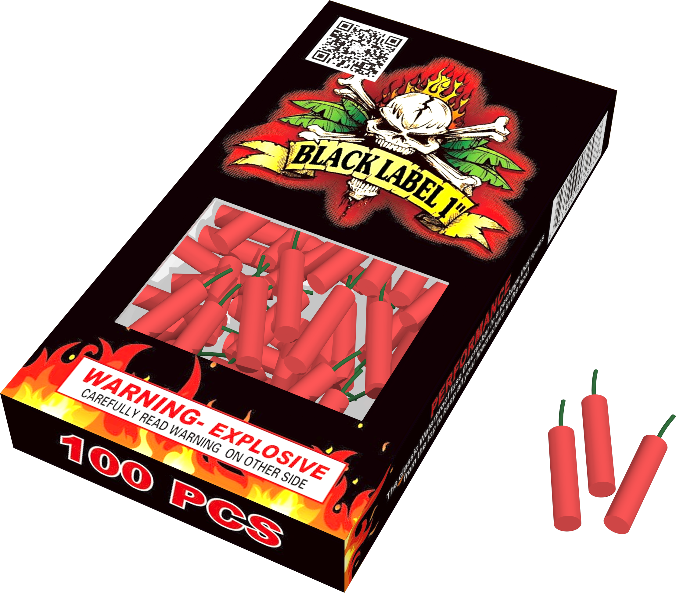 Black Label 1"  Firecrackers